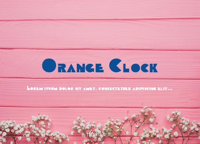 Orange Clock example